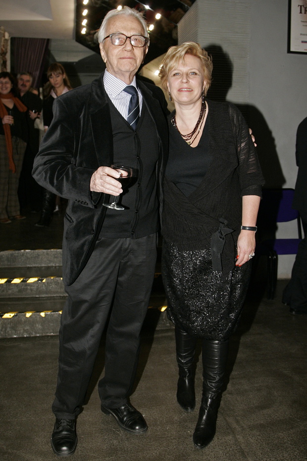 Andrzej Łapicki, Krystyna Janda, premiera spektaklu "Kobiety w sytuacji krytycznej", listopad 2007