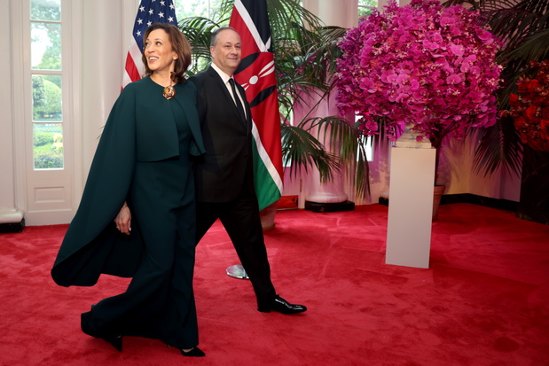 Kamala Harris z mężem na gali w Białym Domu w maju 2024 roku