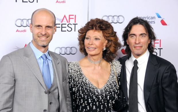 Edoardo Ponti, Sophia Loren, Carlo Ponti Jr, 2014