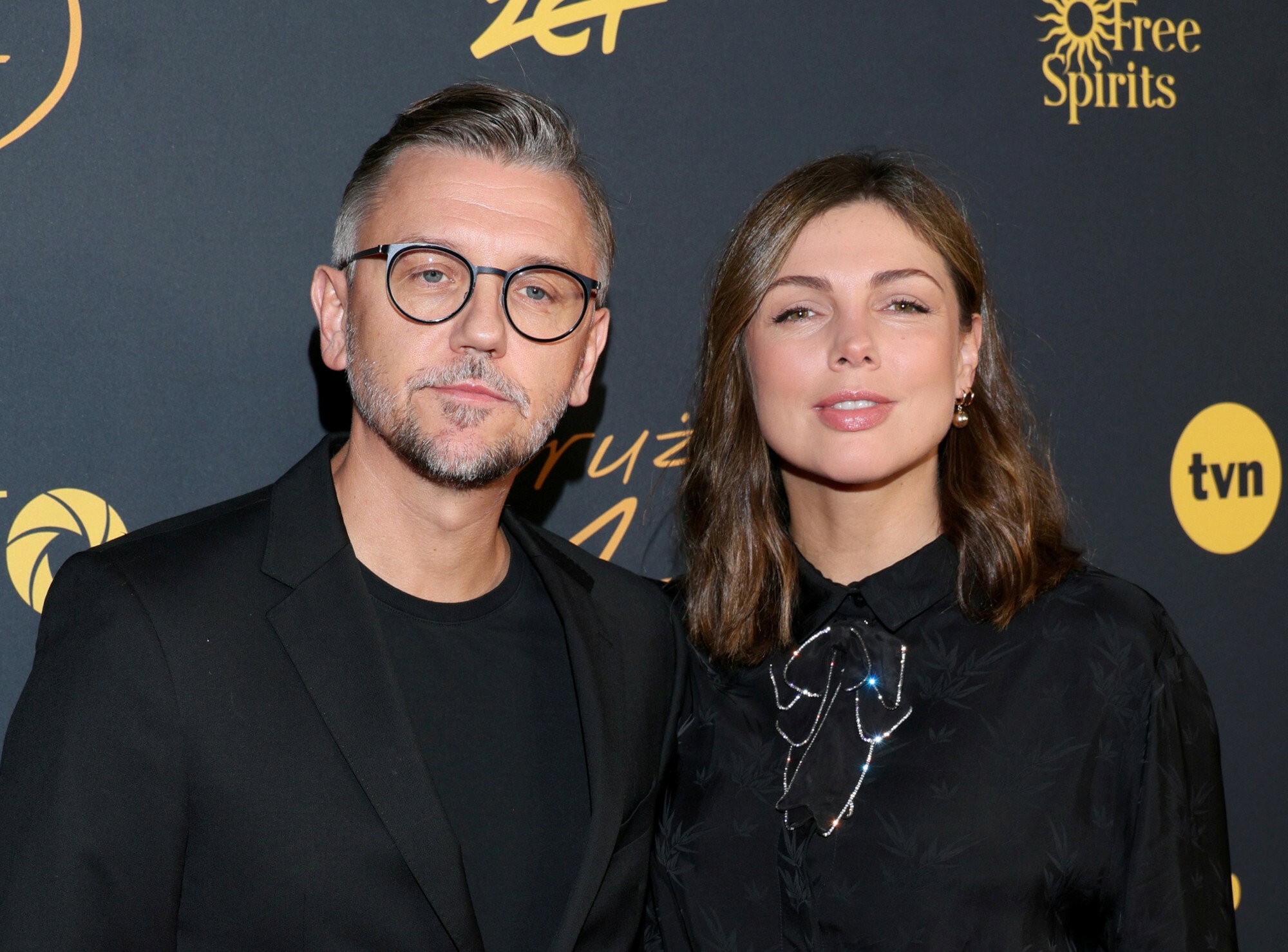 Karolina Gorczyca i Krzysztof Czeczot. Premiera filmu "Drużyna A(A)". Fot: Pawel Wodzynski/East News