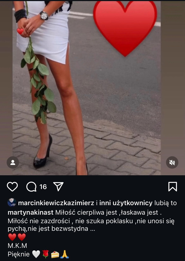 Martyna Kinastowska, Kazimierz Marcinkiewicz, ślub