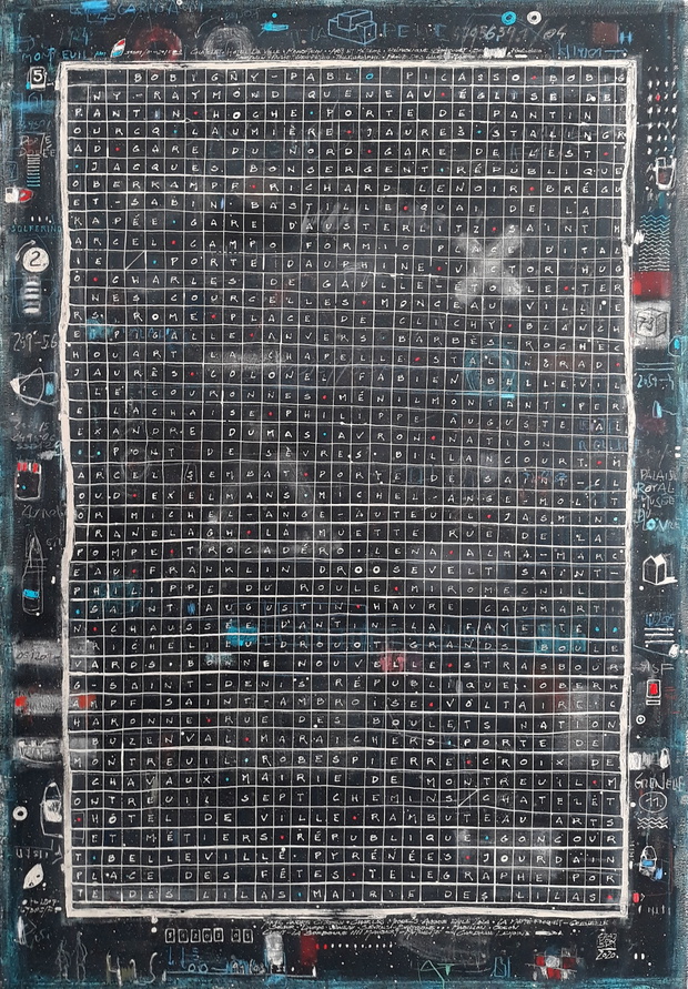 Piotr Czajkowski, ,,HUGO'',2020, 150 x 95 cm. Akryl na płótnie.