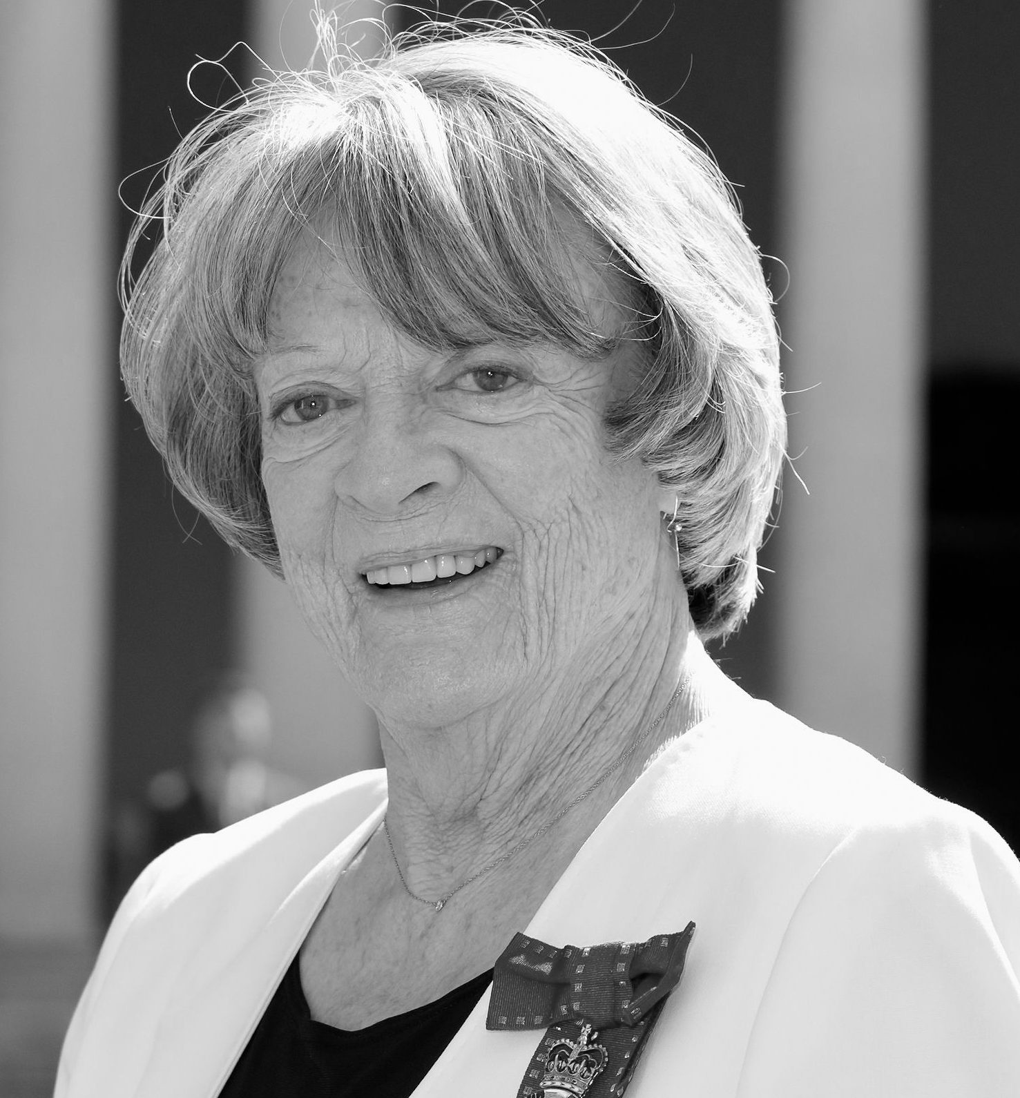 Maggie Smith, Londyn, Wielka Brytania, 13.06.2017 rok, jamnik czarno-biały