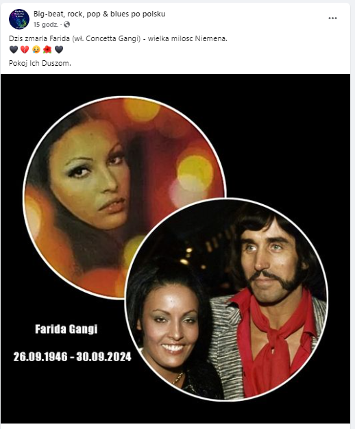 Czesław Niemen i Farida, fot. Facebook Big-beat, rockk, pop & blues po polsku