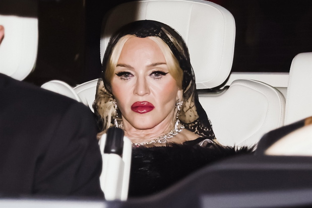 Pop legend Madonna attends the Dolce & Gabbana after party during Milan Women's Fashion Week