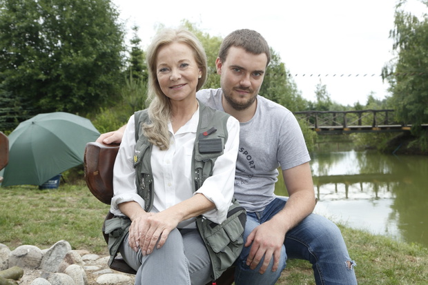 Laura Lacz z synem Andrzej Chamiec