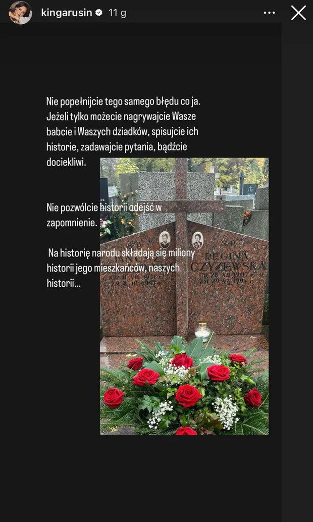 Kinga Rusin pokazała groby swoich przodków