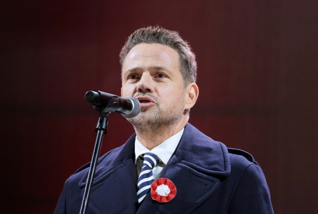 Rafał Trzaskowski. Warszawa, 11.11.2024.  Narodowe Święto Niepodległości. Koncert "Wspólna Niepodległa" na placu przed Muzeum Historii Polski.