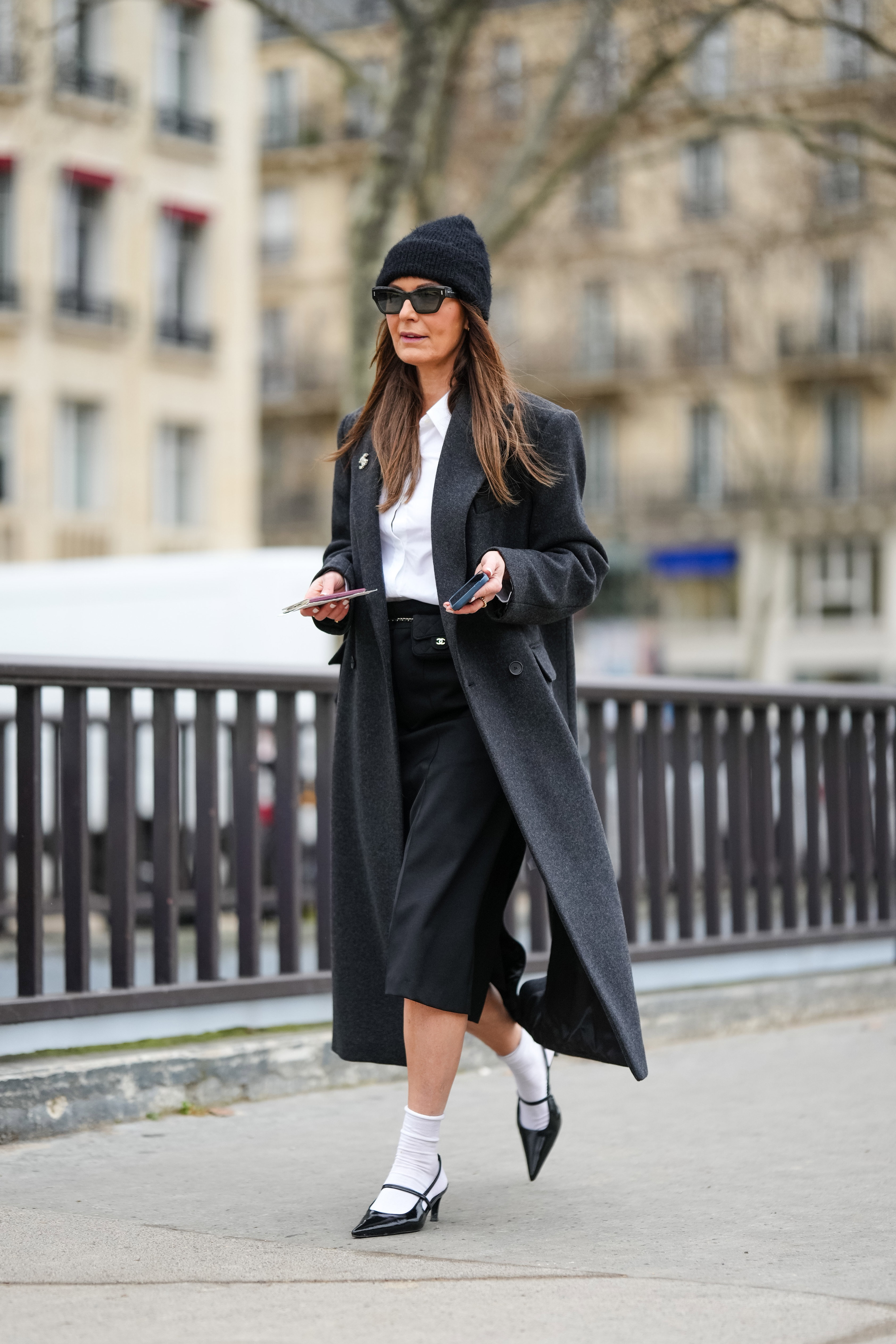 Street Style - Paris Fashion Week - Haute Couture Spring/Summer 2024 - Day Two