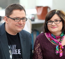 Tomasz Terlikowski, Małgorzata Terlikowska, plan „Dzień Dobry TVN”, Warszawa, 31.10.2013 r.