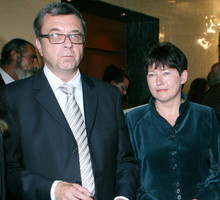 Grzegorz Miecugow z żoną, 2006