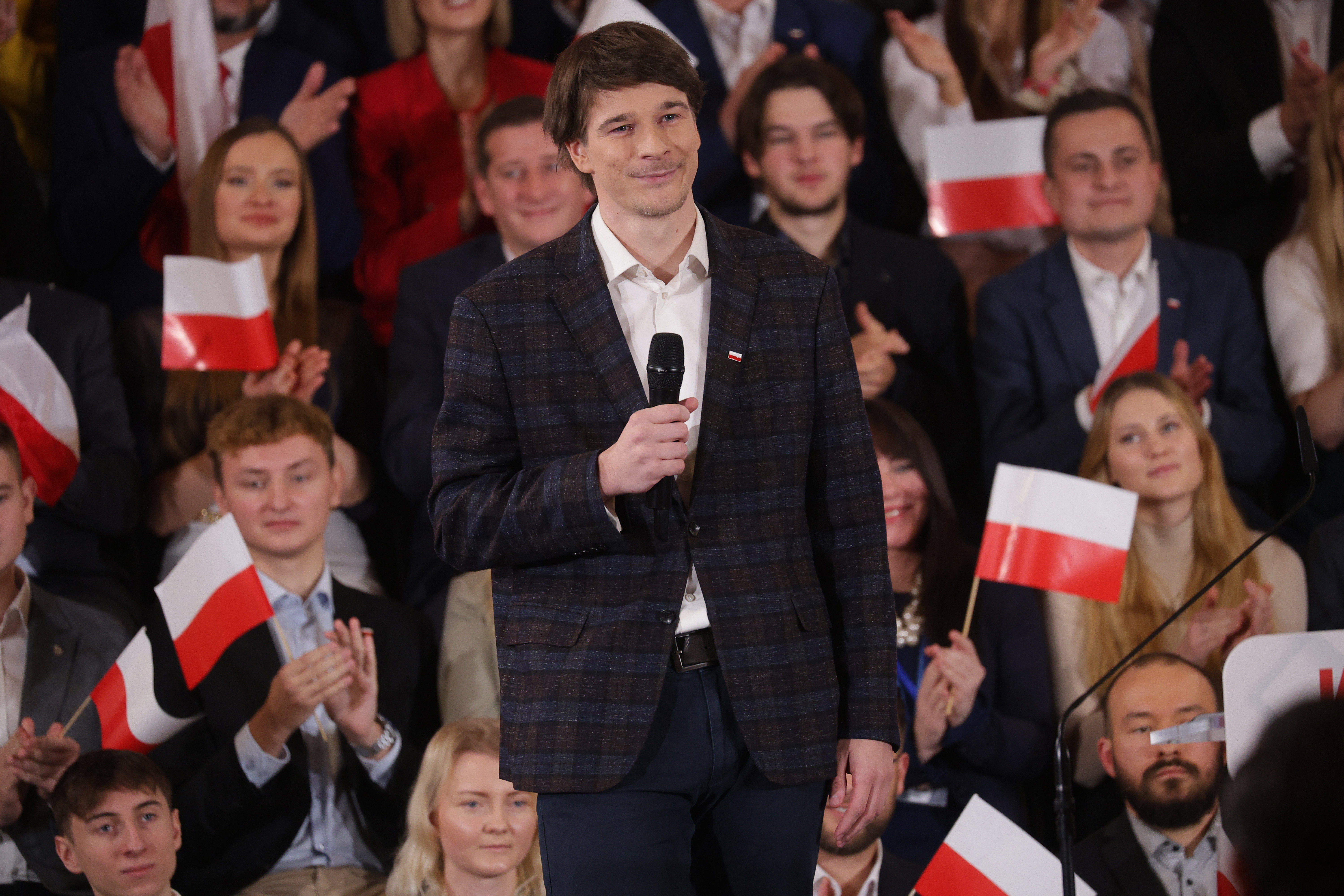 Ogloszenie przez Jaroslawa Kaczynskiego kandydata PiS na prezydenta.