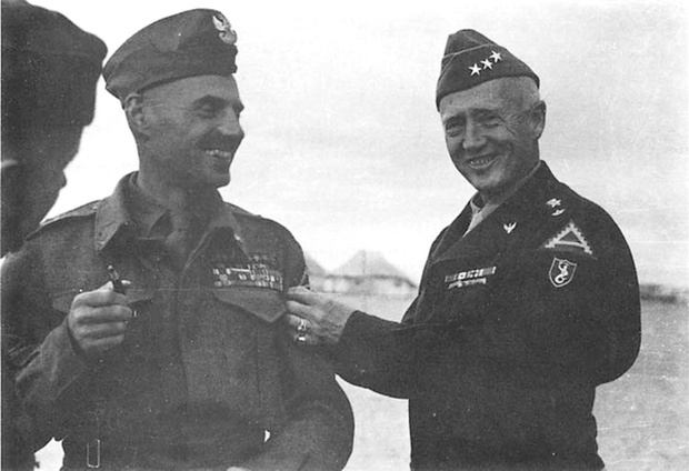 Polish General Wladyslaw Anders and American Lieutenant General George Patton