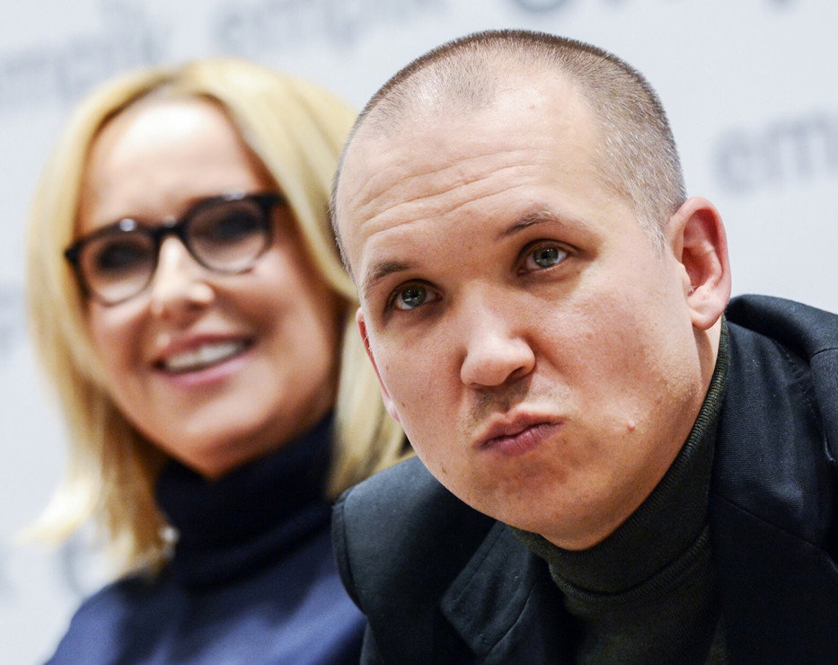 Agata Młynarska i Jan Młynarski, promocja książki „Od oddechu do oddechu” zbiór tekstów Wojciecha Młynarskiego, 17.01.2017, jam otw