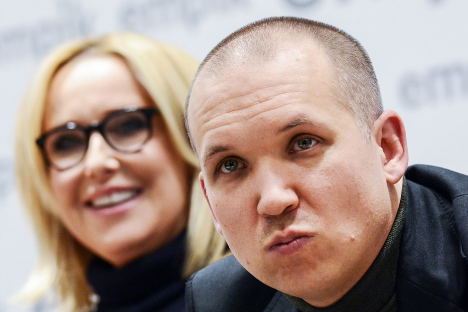 Agata Młynarska i Jan Młynarski, promocja książki „Od oddechu do oddechu” zbiór tekstów Wojciecha Młynarskiego, 17.01.2017, jam otw