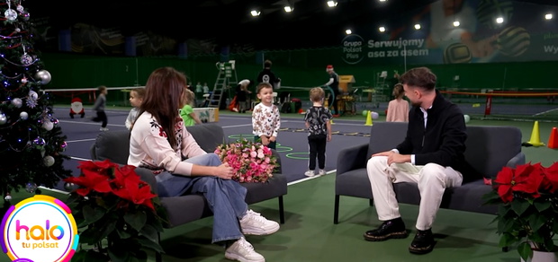 Agnieszka Radwańska z synkiem Kubą w Halo tu Polsat, 2024