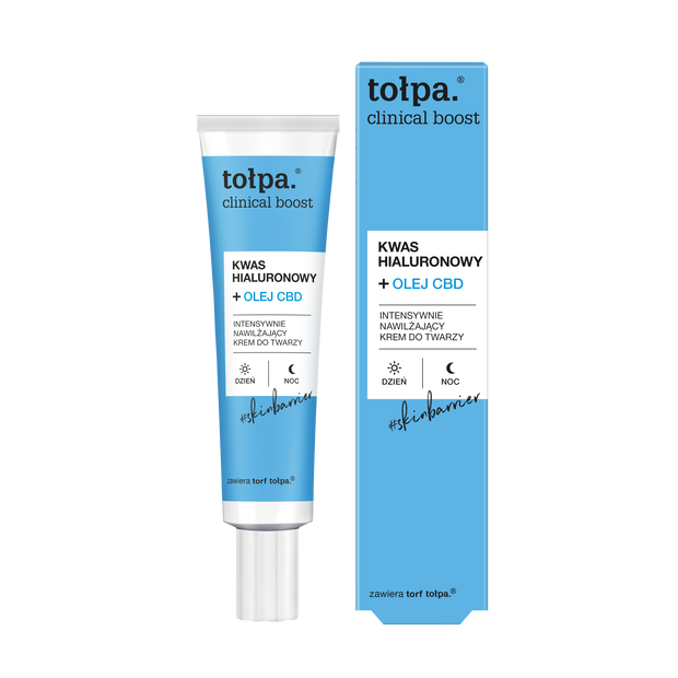 Tołpa clinical boost intensywnie nawilżający krem do twarzy cena ok. 35 zł (40 ml) tubka + kartonik