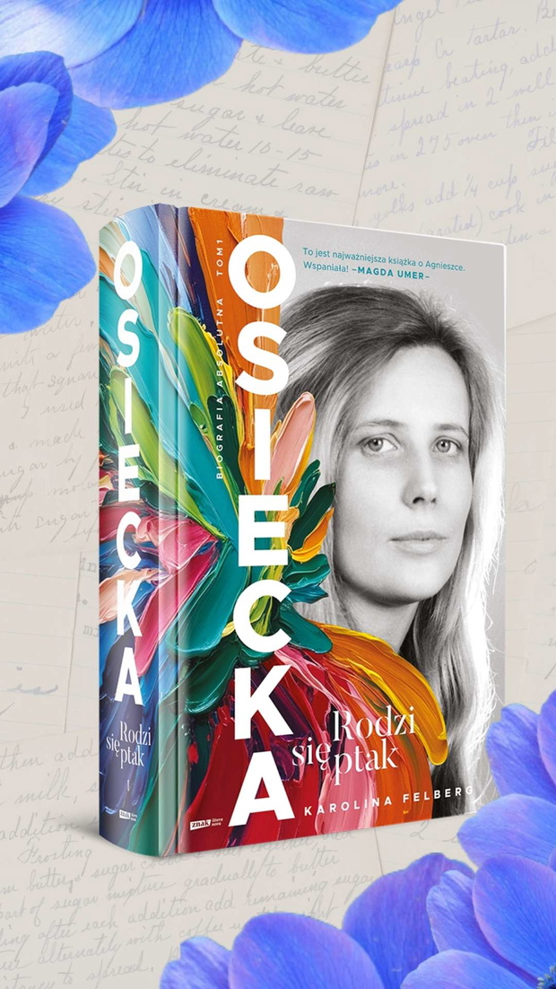 Grafika na stories_szara_Osiecka_Rodzi_się_ptak Karolina Felberg