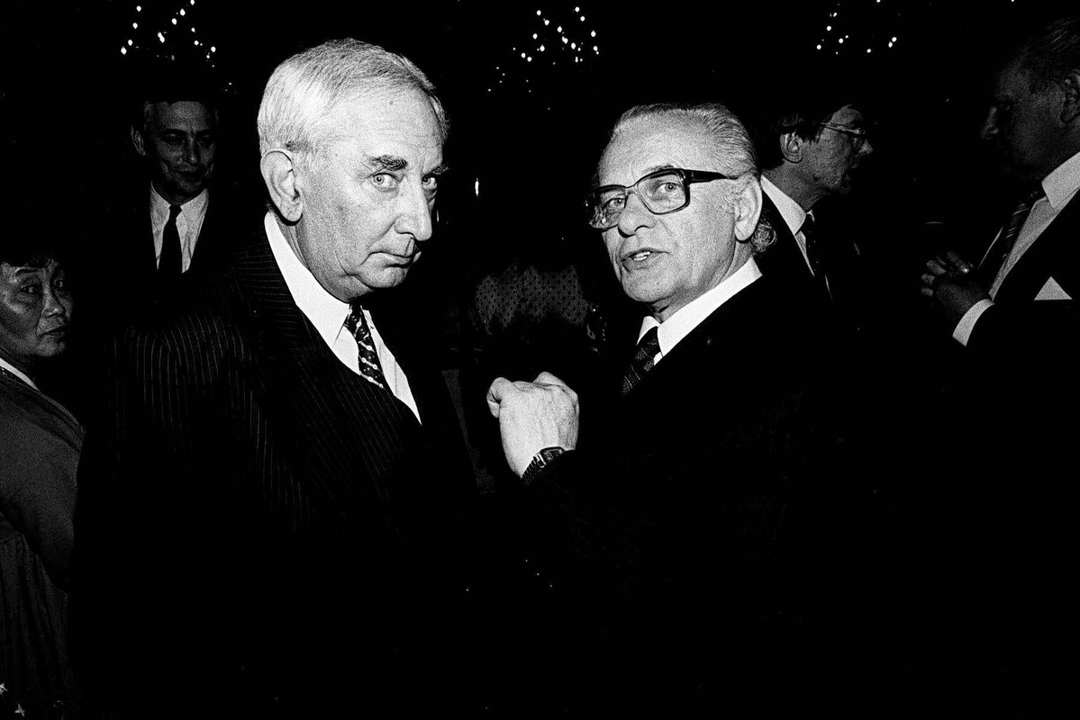 Tadeusz Łomnicki, Gustaw Holoubek, Warszawa, 1991 rok