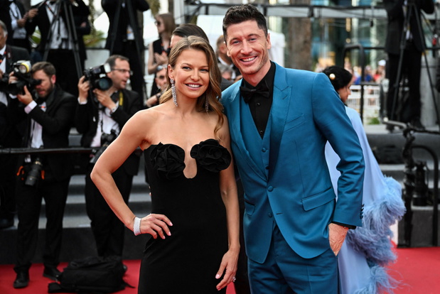 Anna Lewandowska, Robert Lewandowski, festiwal w Cannes 2022- pokaz filmu „Broker”, 26.05.2022 r.