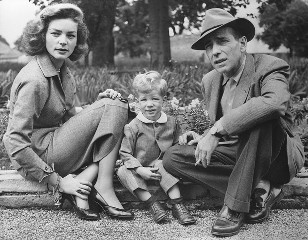 Humphrey Bogart and Lauren Bacall with Their Son