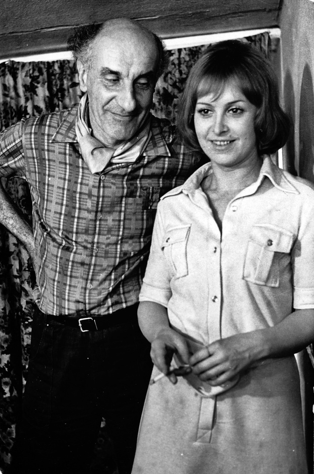 Adam Mularczyk i Jolanta Bohdal, 1972. Plan filmu "Poszukiwany, poszukiwana" w reżyserii Stanisława Barei,