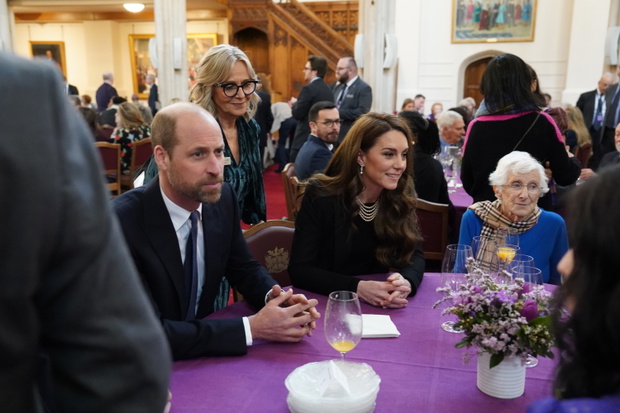 Książę William i księżna Kate. Londyn. Ceremonia upamiętniająca 80. rocznicę wyzwolenia Auschwitz-Birkenau