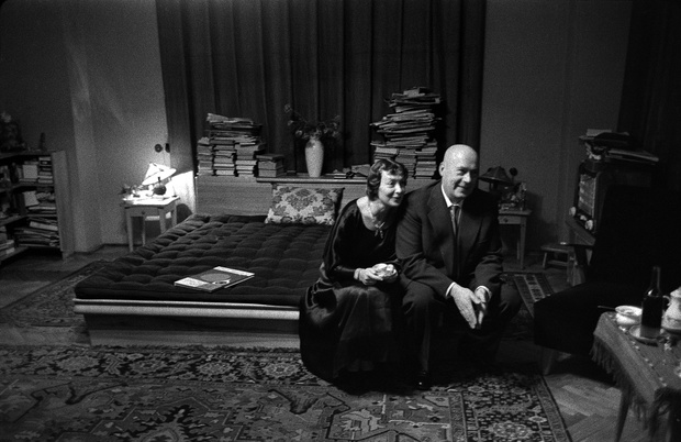 Premier Jozef Cyrankiewicz z zona