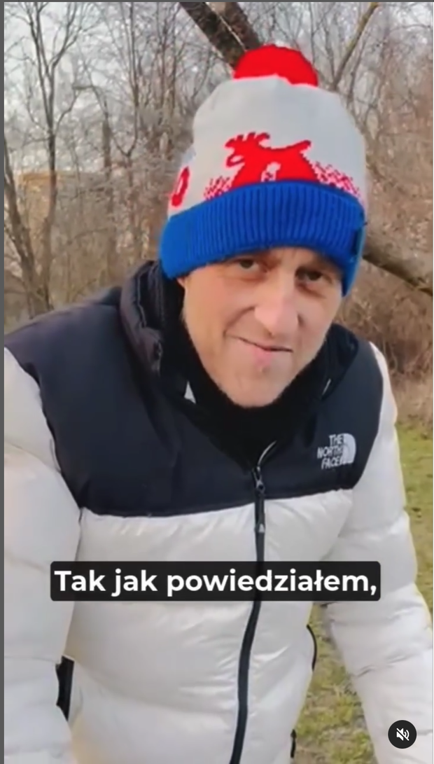 Tomasz Jakubiak na spacerze, 06.02.2025 r.