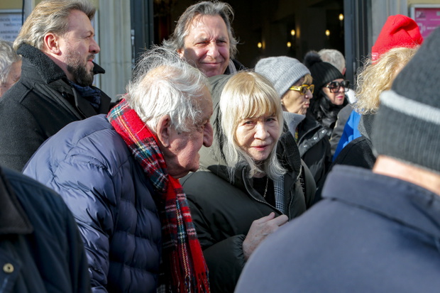 Pogrzeb Wojciecha Trzcińskiego. Jerzy Iwaszkiewicz, Maria Szabłowska