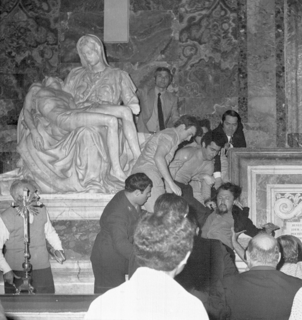 Citizens Dragging Laszlo Toth away from Pieta