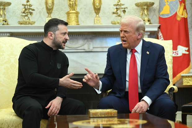 Wołodymyr Zełenski, Donald Trump, Waszyngton, 28.02.2025 rok