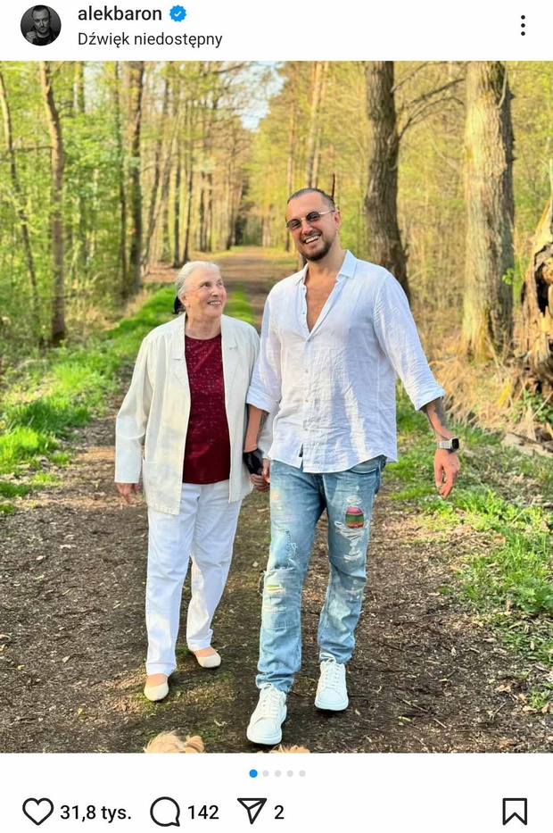 Aleksander Milwiw-Baron, Marlena Milwiw, screen Instagram @alekbaron