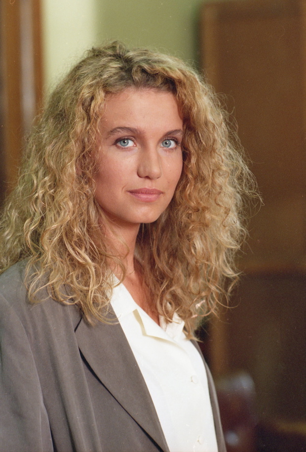 Aktorka Joanna Trzepieciñska na planie zdjêciowym filmu