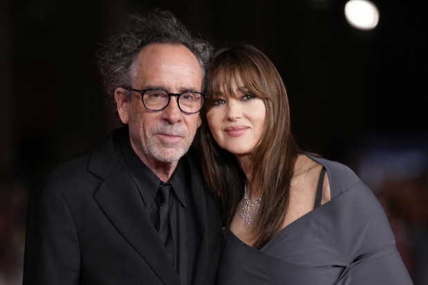 Monica Bellucci i Tim Burton,, 18. festiwal filmowy w Rzymie