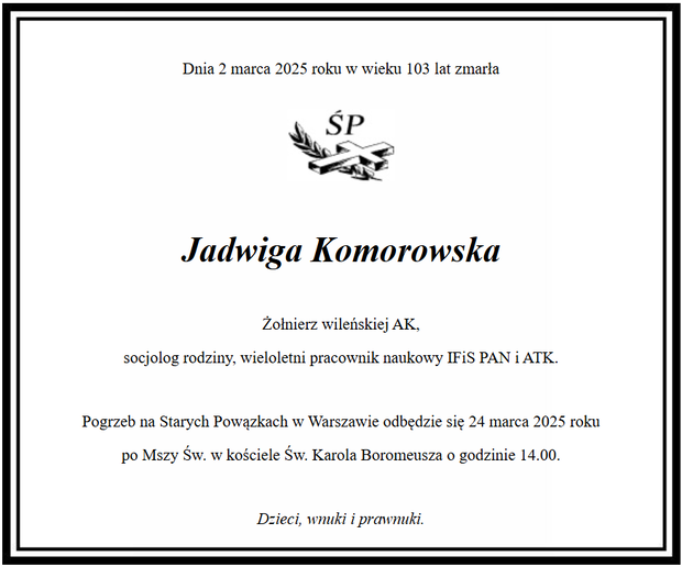 2025-03-11 13_47_05-Jadwiga Komorowska, cała Polska, 07.03.2025 - nekrolog