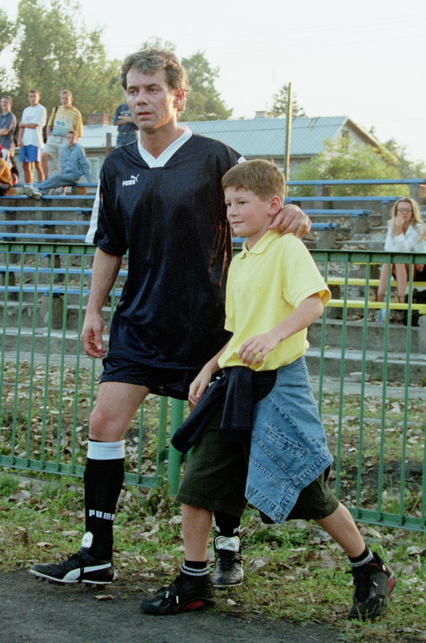 Robert Janowski, syn Makary Janowski, trening piłkarzy, wrzesień 1999 roku
