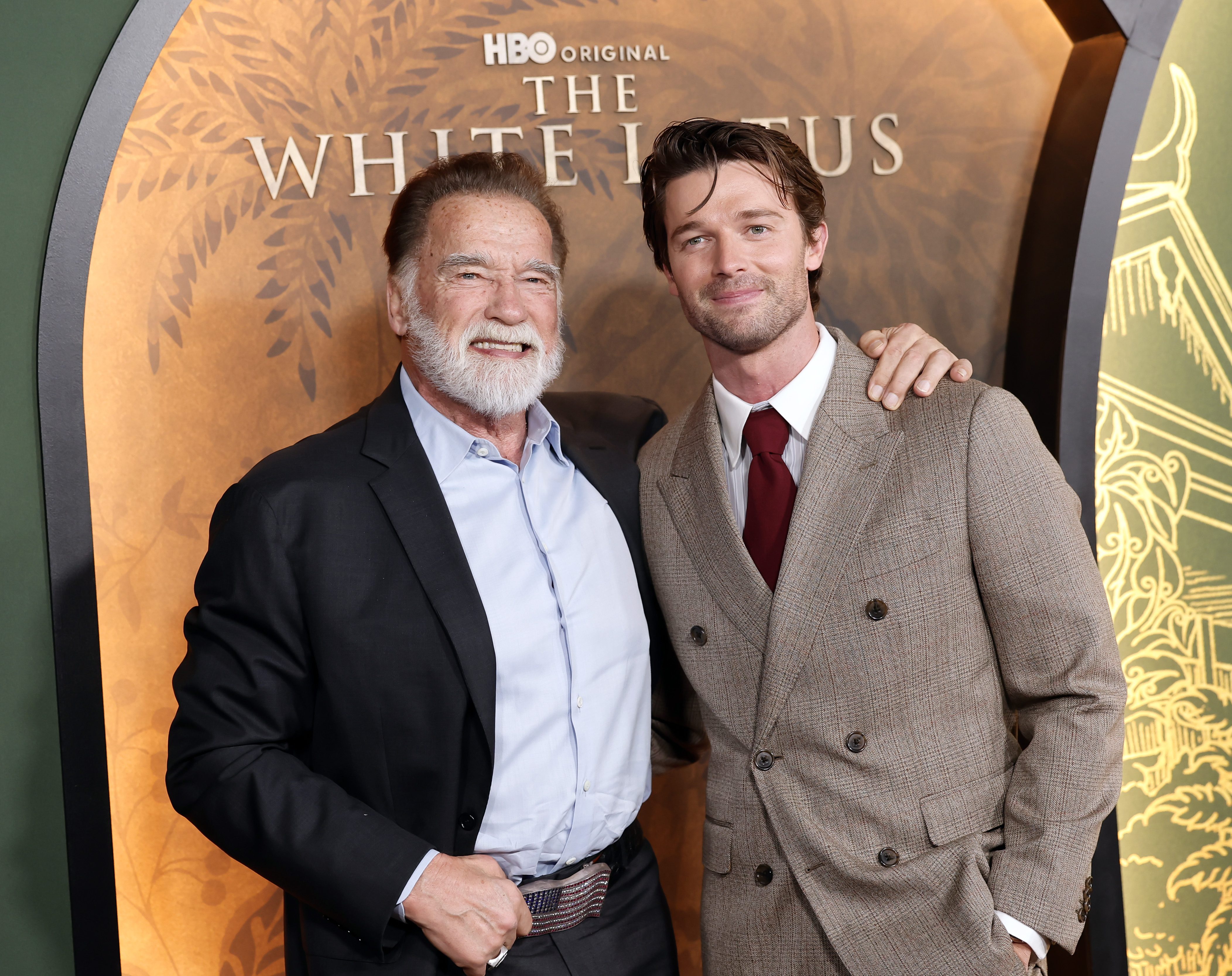 Patrick Schwarzenegger z ojcem — Arnoldem Schwarzeneggerem. 10.02.2025 r.