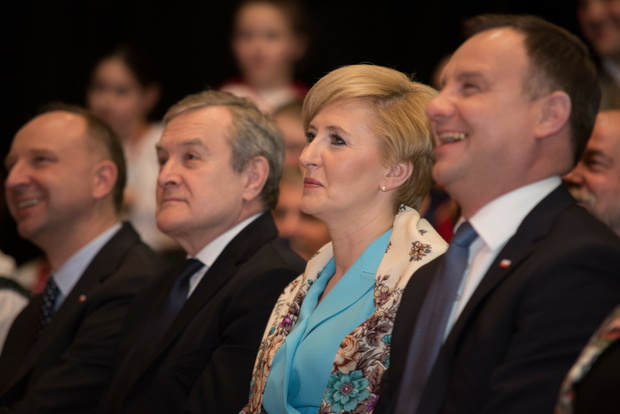 Andrzej Duda z zona Agata Kornhauser-Duda