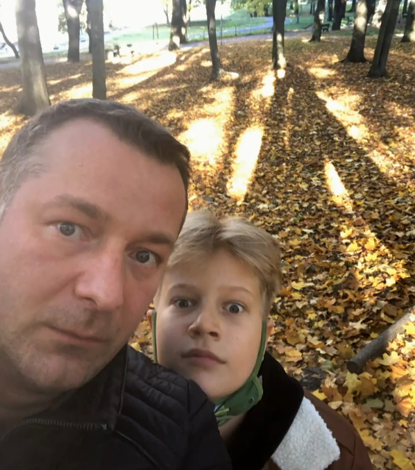 Kamil Piróg z synem, materiał "Dzień Dobry TVN"
