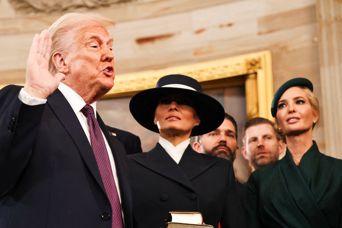 Zaprzysiężenie Donalda Trumpa na 47. prezydenta USA, 2025 Donald Trump, Melania Trump, Ivanka Trump