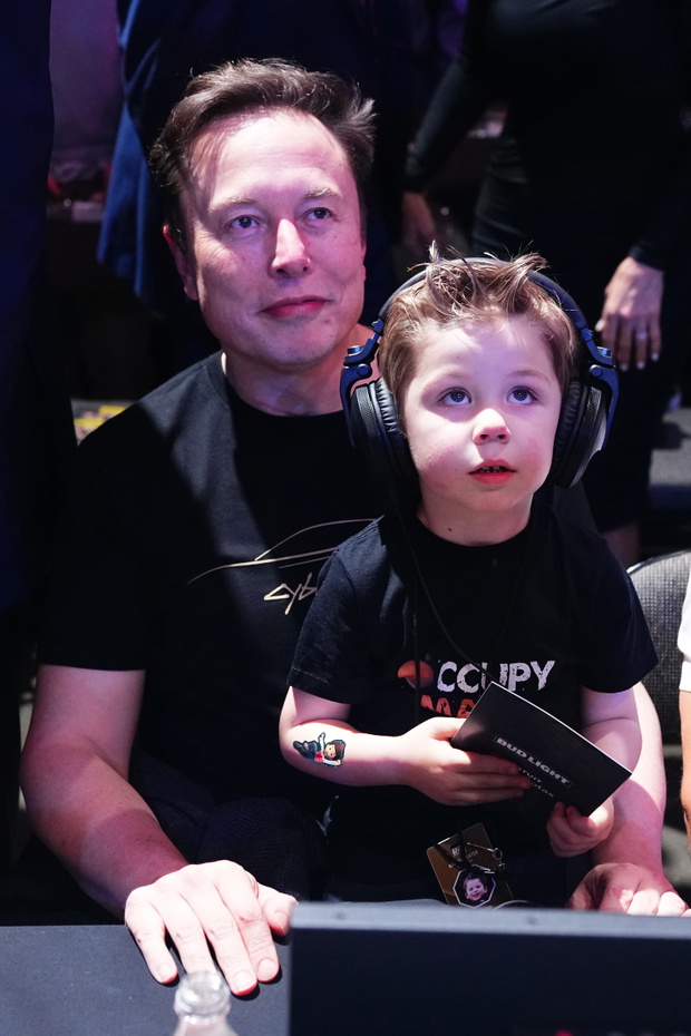 Elon Musk z synem X Æ A-Xii, 2025 w Miami