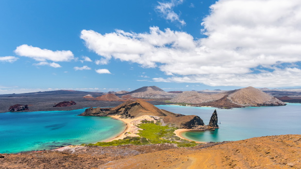 Amazing view in Bartolome Island in the Galapagos Islands, Ecuad