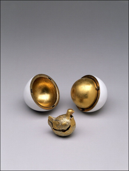 Works of art by Carl Faberge from the Forbes collection in New York, United States on November 26, 2002.