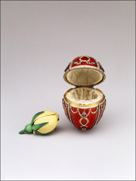Works of art by Carl Faberge from the Forbes collection in New York, United States on November 26, 2002.