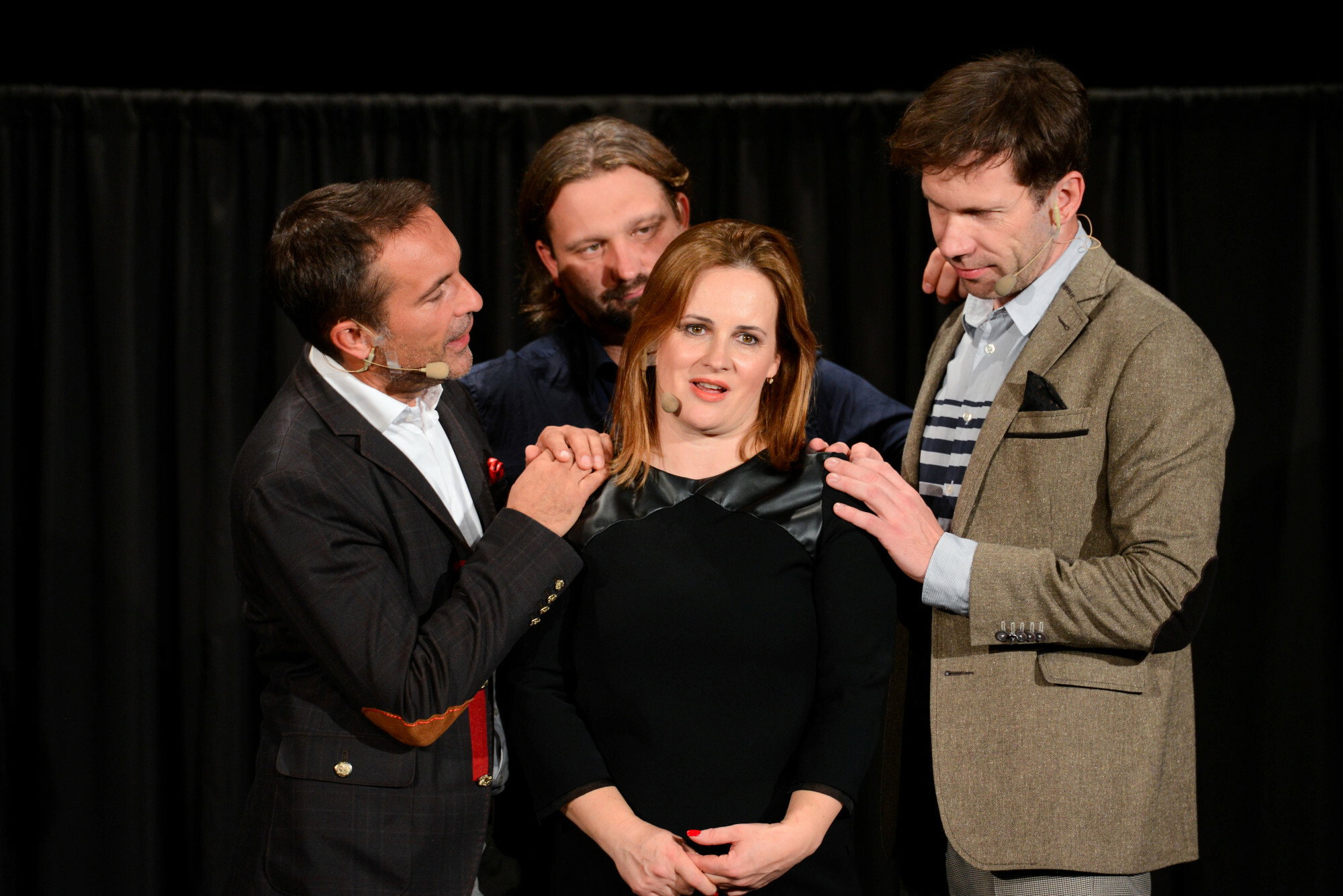 Kabaret Hrabi w składzie Joanna Kołaczkowska, Tomasz Majer, Dariusz Kamys, Lukasz Pietsch, 2014 r.