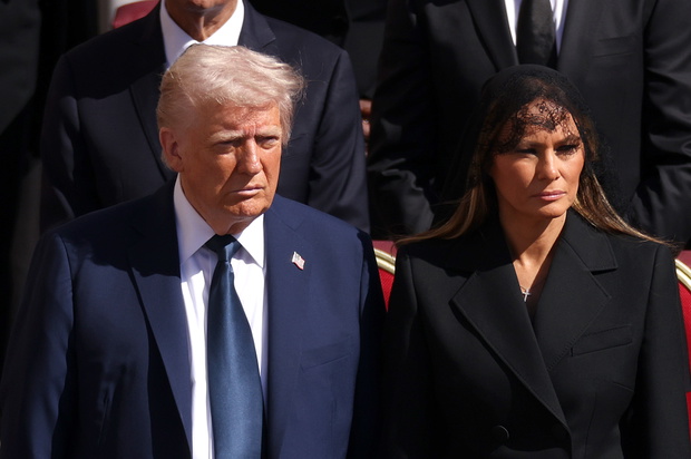 Pogrzeb papieża Franciszka. 26.04.2025 rok. Donald Trump, Melania Trump