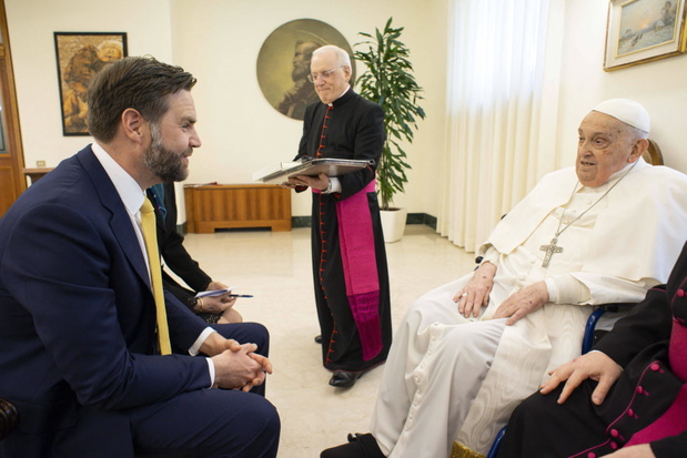 J.D. Vance, James David Vance, papież Franciszek, Watykan, 20.04.2025 r.