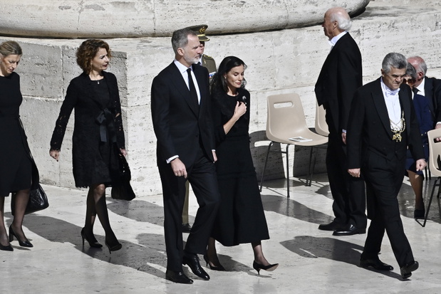 Pogrzeb papieża Franciszka. 26.04.2025 rok. Król Hiszpanii Filip VI i królowa Letycja