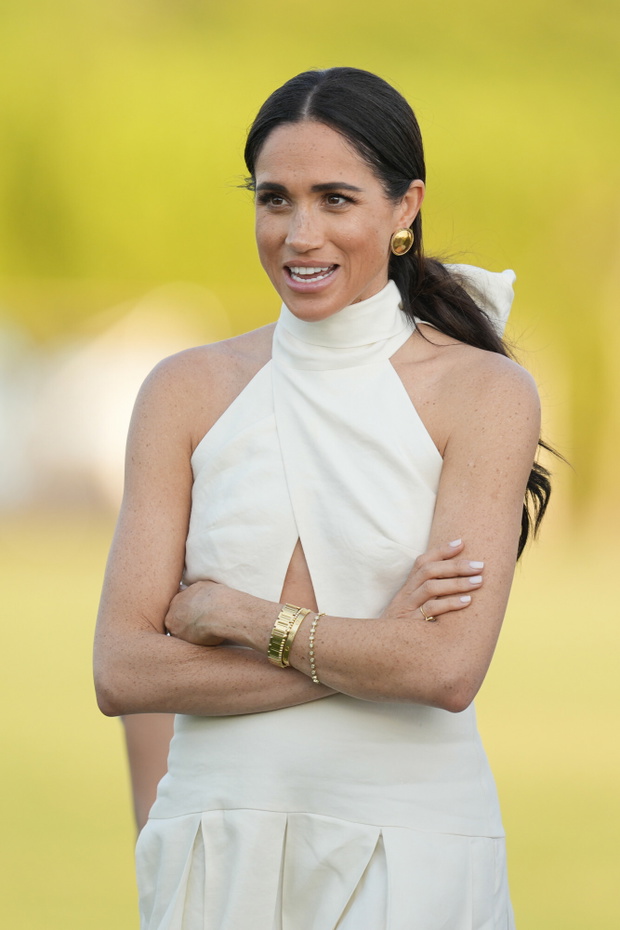Meghan Markle i książę Harry za zawodach Salute Polo Challenge, kwiecień 2024 rok